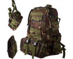 Militaire survival rugzak - Tactical backpack - 48,5 liter - 50x55x16 cm - Camouflage rugtas - Camel - Wandelrugzak - Groen - Waterdicht