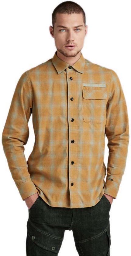 G-star Pen Pocket Regular Lange Mouwen Overhemd Oranje XS Man