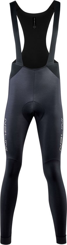 Nalini - Homme - Cuissard long à Bretelles - Cuissard d'hiver avec chamois - Cuissard Thermo - Zwart - NEW CLASSICA BIB TIGHT - XXL