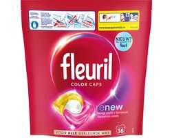 Fleuril Renew Caps - Wascapsules - Gekleurde Was - Voordeelverpakking - 36 Wasbeurten