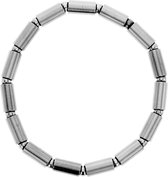 Behave elastische armband van staal zilver-kleur
