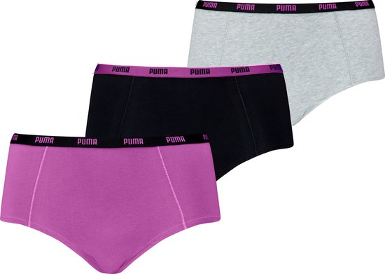 Puma 3-Pack dames mini boxershorts - Purple Combo