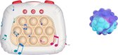 Quick Push Pop-it Game Controller - Motoriek Speelgoed Voor Volwassenen en Kinderen - Puzzelspel Concentratie en Reflexen Verbeteren - Anti Stress Fidget Pop-it Speelgoed | Wit