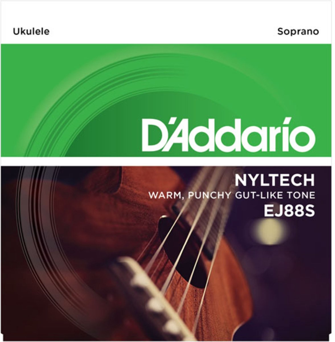 D'Addario EJ88S Natural Nylon Nyltech Soprano Ukulele ukelelesnaren