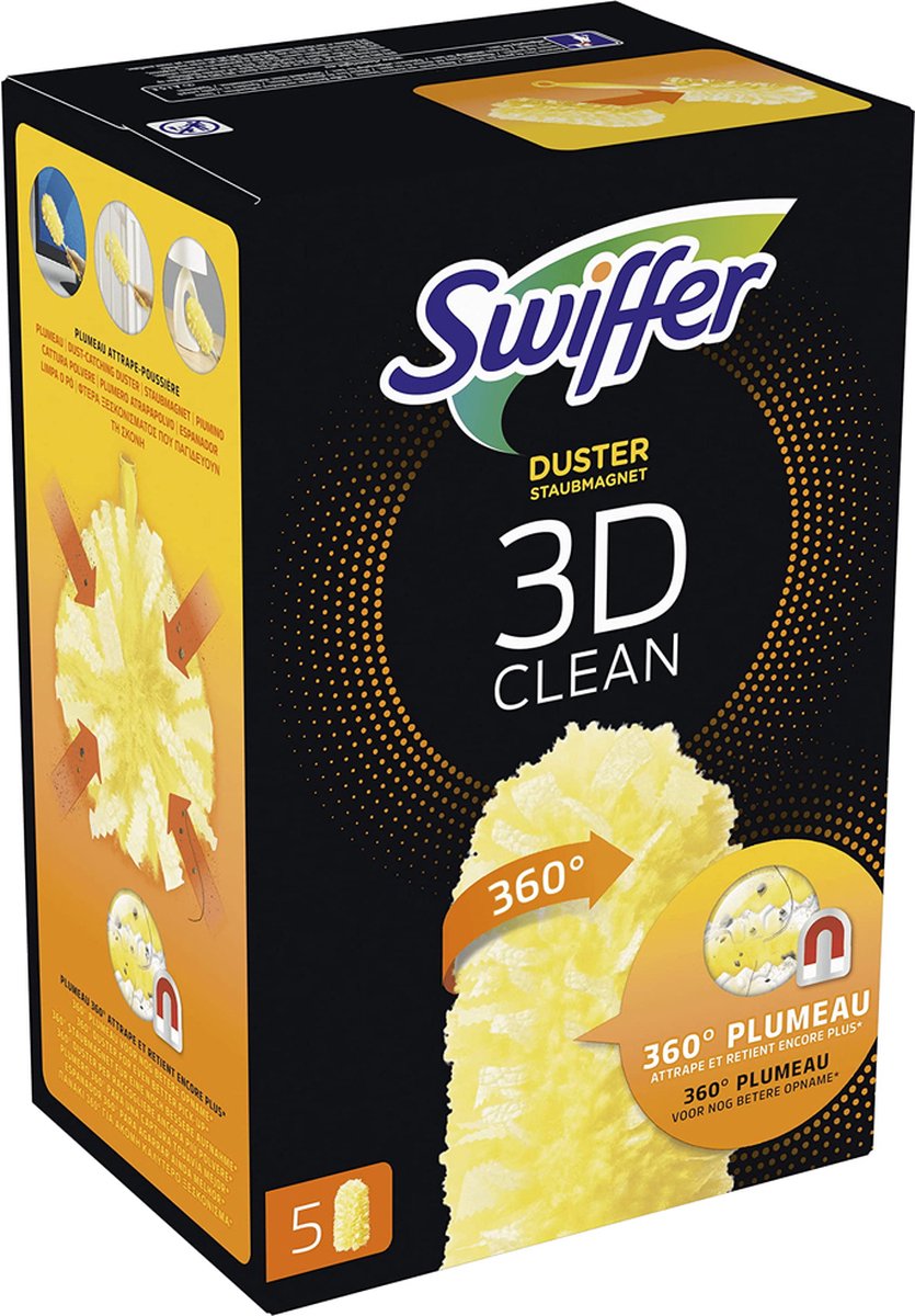 Swiffer 3D Duster XXL Starterskit 360° en 5 Swiffer 3D Navullingen