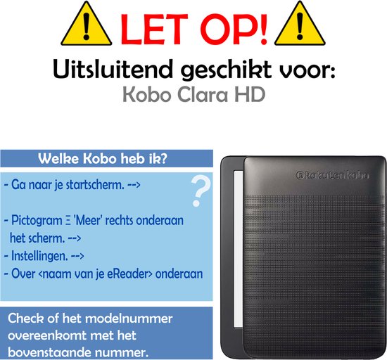 Hoesje Geschikt voor Kobo Clara HD Hoes Bescherm Hoesje Case Sleep Cover Met Screenprotector - Hoes Geschikt voor Kobo Clara HD Hoesje - Vlinders van Hoesje  — afbeelding 2
