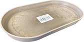 Ecopots Soucoupe Ovale - Taupe - 28,4 x 15,4 x H2,4 cm - Soucoupe ovale taupe