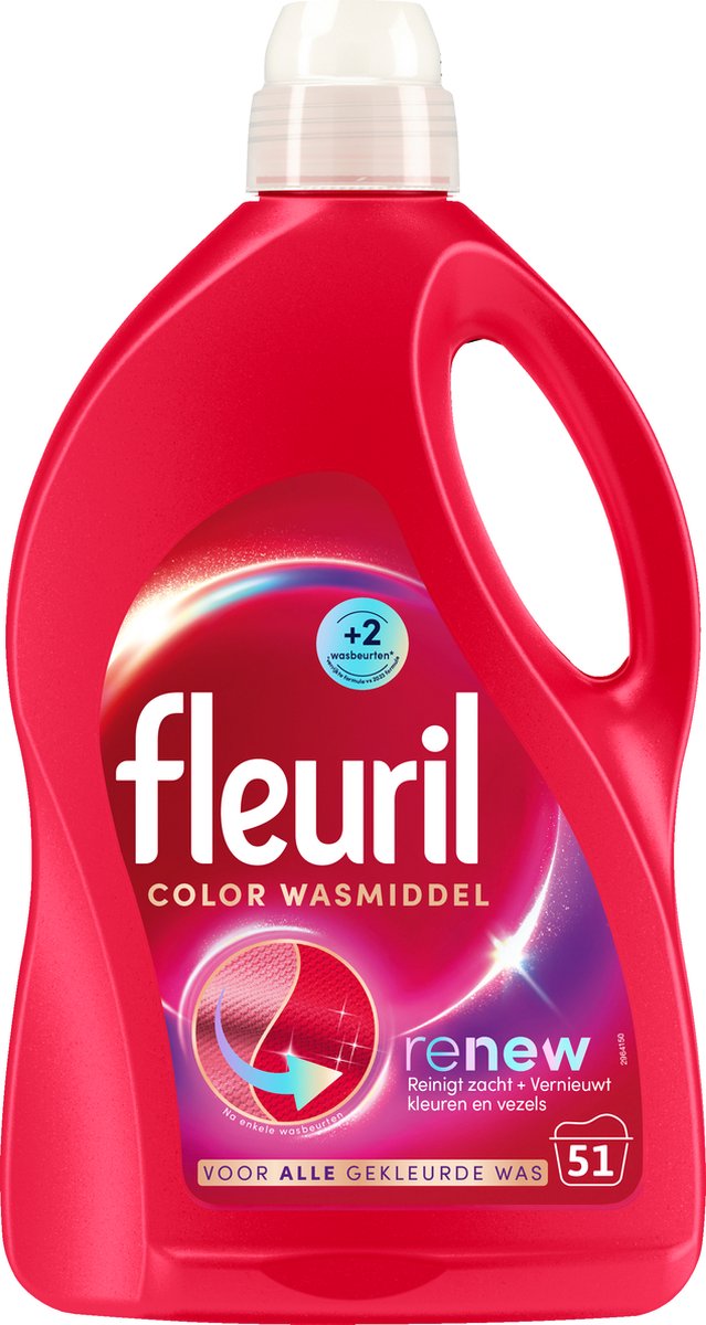Goedkoopste Fleuril Renew Kleur - Vloeibaar Wasmiddel - Voordeelverpakking - 51 Wasbeurten