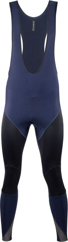 Nalini - Homme - Cuissard long à Bretelles - Cuissard d'hiver avec chamois - Cuissard Thermo - Blauw - ROAD WIND BIB TIGHT - XL