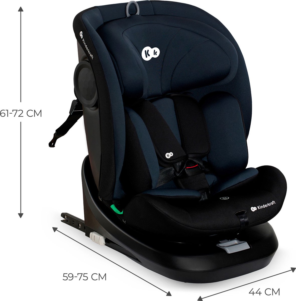Kinderkraft I-GROW Autostoel - i-Size - 360° draaibaar - 40-150 cm - Zwart – foto 5