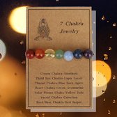 Bracelet Bixorp "7 Chakras" - Bracelet cadeau pierres précieuses sur carte - Sept pierres précieuses différentes !