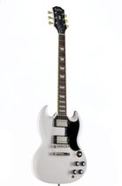 Epiphone 1961 Les Paul SG Standard Aged Classic White - Double-cut elektrische gitaar