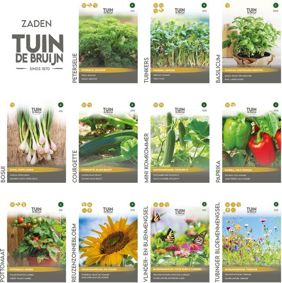 Tuin de Bruijn® zaden - Kennismakingspakket - 11 soorten - Voordeelverpakking