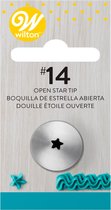 Wilton Douille à douille - Seringue de garniture pour Décoration de gâteaux - Acier inoxydable - #014 Open Star