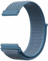 By Qubix 20mm - Sport Loop nylon bandje - Denim blauw - Geschikt voor Huawei watch GT 2 (42mm) - Huawei watch GT 3 (42mm) - Huawei watch GT 3 Pro (43mm)