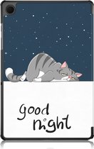 Cover Map Hoes geschikt voor Samsung Galaxy Tab A9 PLUS - 11 - Good Night Cat