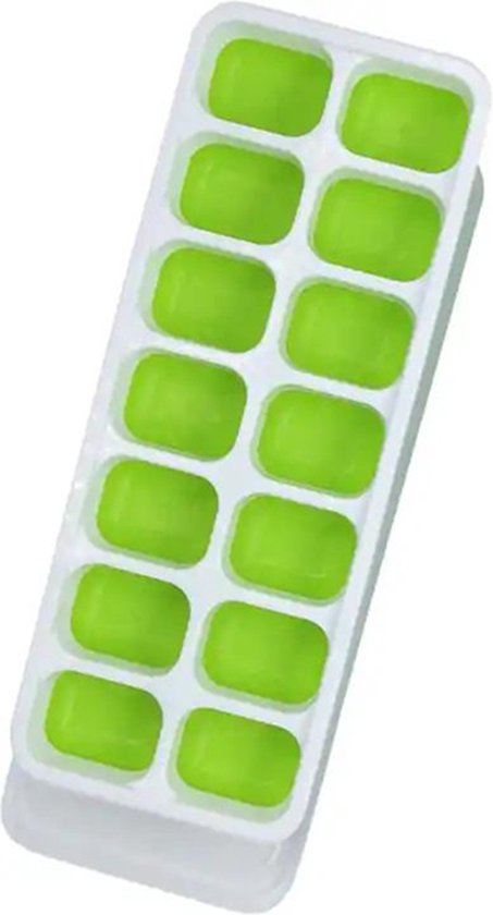 Siliconen IJsblokjesvorm met deksel - 3 Stuks - BPA Vrij - Herbruikbaar - IJsblokjes zijn makkelijk uit te drukken - Merkloos