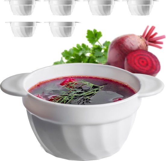 Tasses à soupe, bols à soupe 650 ml en verre renforcé, bols à soupe 18,5 x  14 x 8 cm... | bol