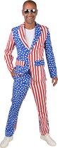 Magic By Freddy's - Landen Thema Kostuum - Born In The USA - Man - Blauw, Rood - XXL - Carnavalskleding - Verkleedkleding