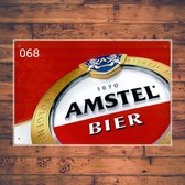 Wandbordje Amstel bier logo 1870