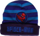 Muts Spider-Man - Blauw Gestreept - Commandomuts - Omslag - Kindermaat