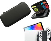 Gadgetpoint | Beschermhoes | Hardcase Opberghoes | Case | Accessoires geschikt voor Nintendo Switch | Zwart - Black | Vaderdag Cadeau