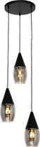 QAZQA drop - Moderne Hanglamp - 3 lichts - Ø 39.6 cm - Zwart - Woonkamer | Slaapkamer | Keuken