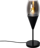 QAZQA drop - Moderne Tafellamp - 1 lichts - H 48 cm - Zwart - Woonkamer | Slaapkamer | Keuken