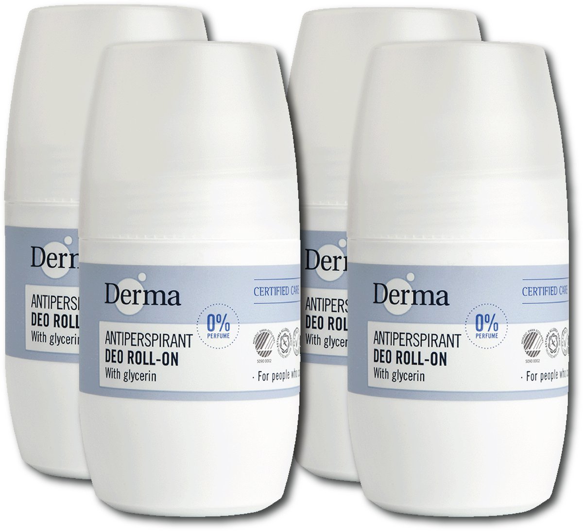 Derma Family deodorant roller- 4 x 50 ML - Parfumvrij