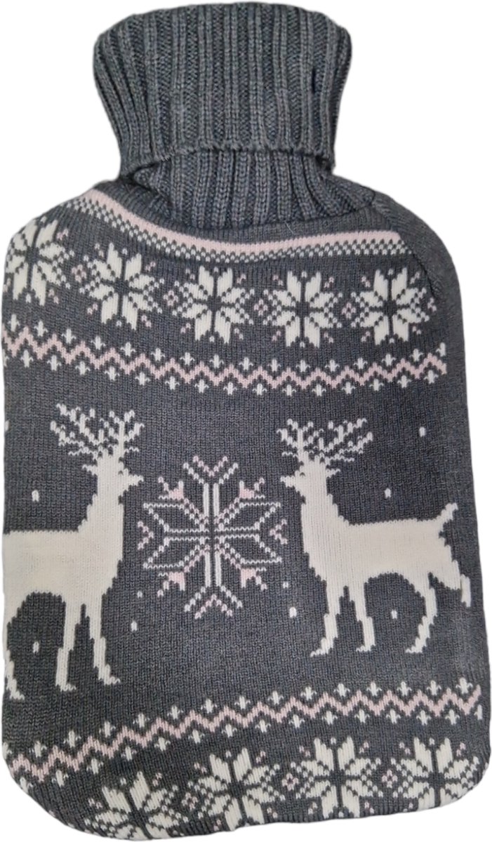 Goedkoopste Warmwaterkruik – Kruik - Warmwaterkruik Met Hoesje – 2l – Jacquard