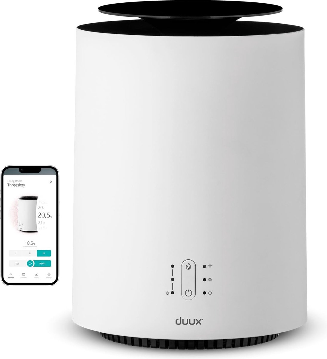 Elektrische Kachel 1800 Watt Elektrische Verwarming 3 Standen 360° Energiebesparend Wit