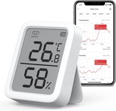Thermometer Hygrometer, Bluetooth Digitale Temperatuur Vochtigheid Sensor met Smart Alert & Data Opslag, LCD Scherm Digitale Thermo Hygrometer voor kamertemperatuur Kelder Garage