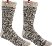 Canadese thermo sokken | Wollen sokken | 2 paar | Zwart | Maat 39-42