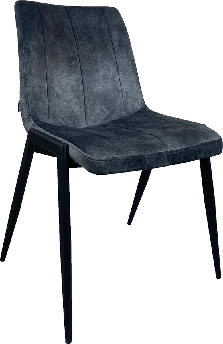 Oist Design Danilo dining chair - Vintage Velvet Antraciet - eetkamerstoel