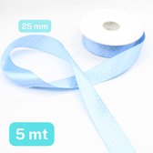 Ruban Satin Bleu 6 Rouleaux - 2cm X 22m, 6 Couleurs, Pour Emballage Cadeaux & DIY