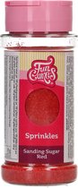 FunCakes Sanding Sugar - Gekleurde Suiker - Taartdecoratie - Rood - 80g