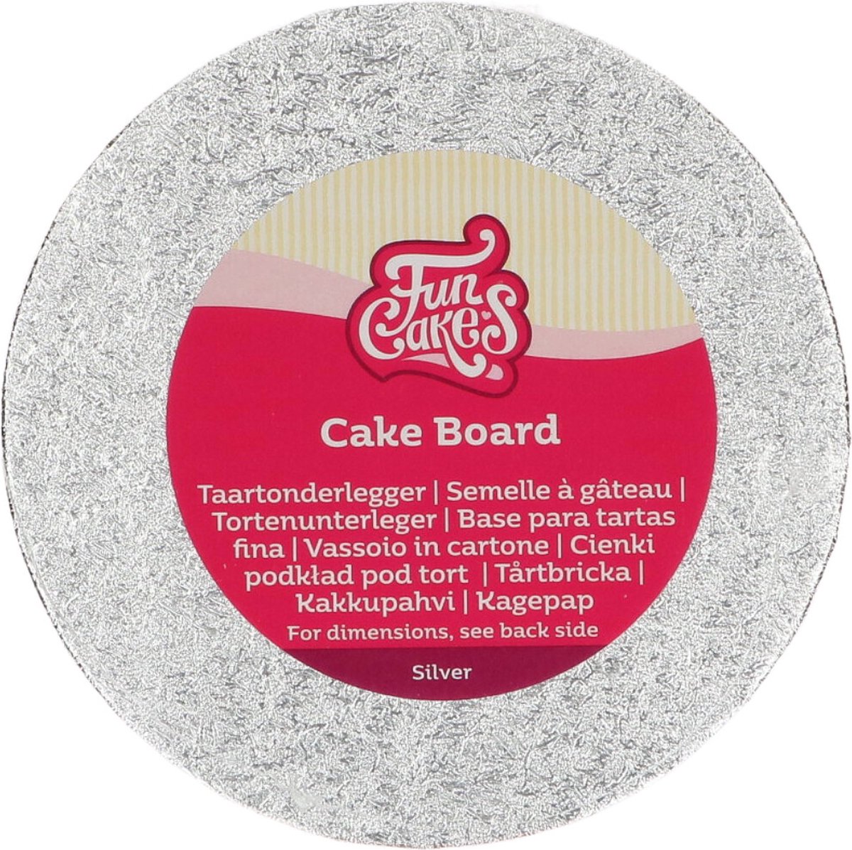 FunCakes Cake Board Rond - Zilver - Ø15 cm - Taartonderlegger - Taartkarton