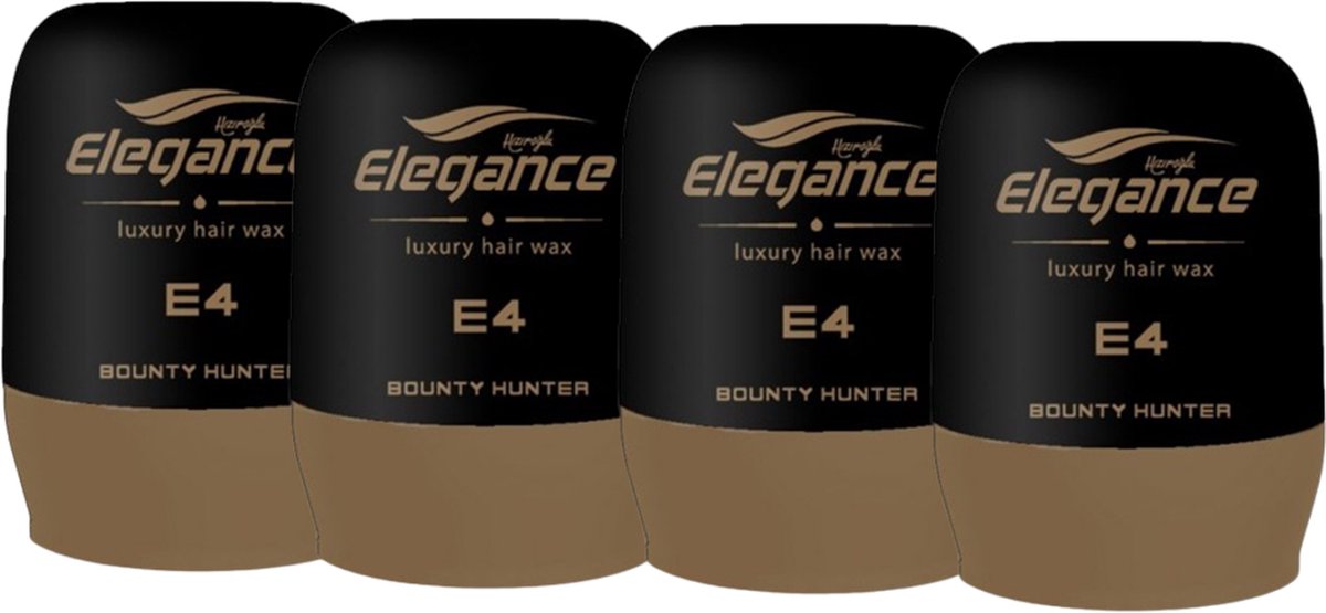 Haarwax Elegance Bounty hunter | 4 stuks - 4 x 150 ml - Voordeelverpakking