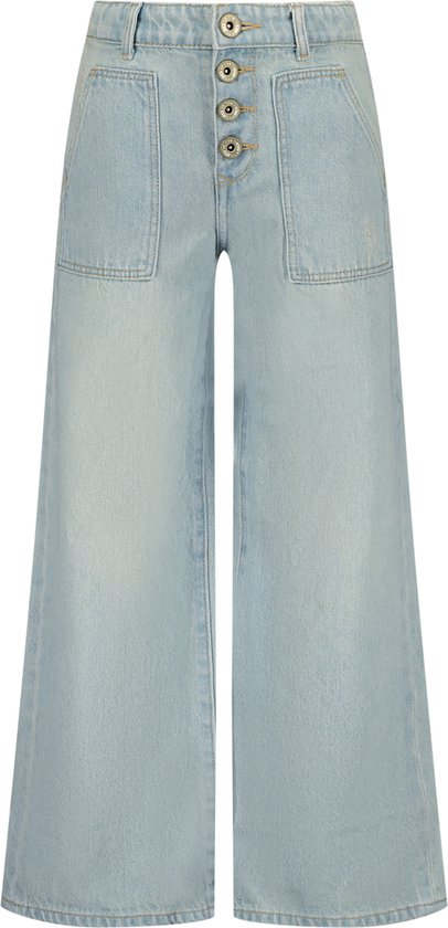 Vingino Jeans Cassie Pocket Meisjes Jeans - Light Vintage - Maat 116