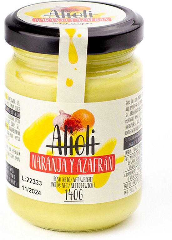 Foto: Aioli saffraan en sinaasappel 2 x 140 gram uit spanje spaanse saus