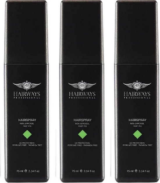 Foto: Hairways hairspray non aerosol travel size haarlak 3 x75ml