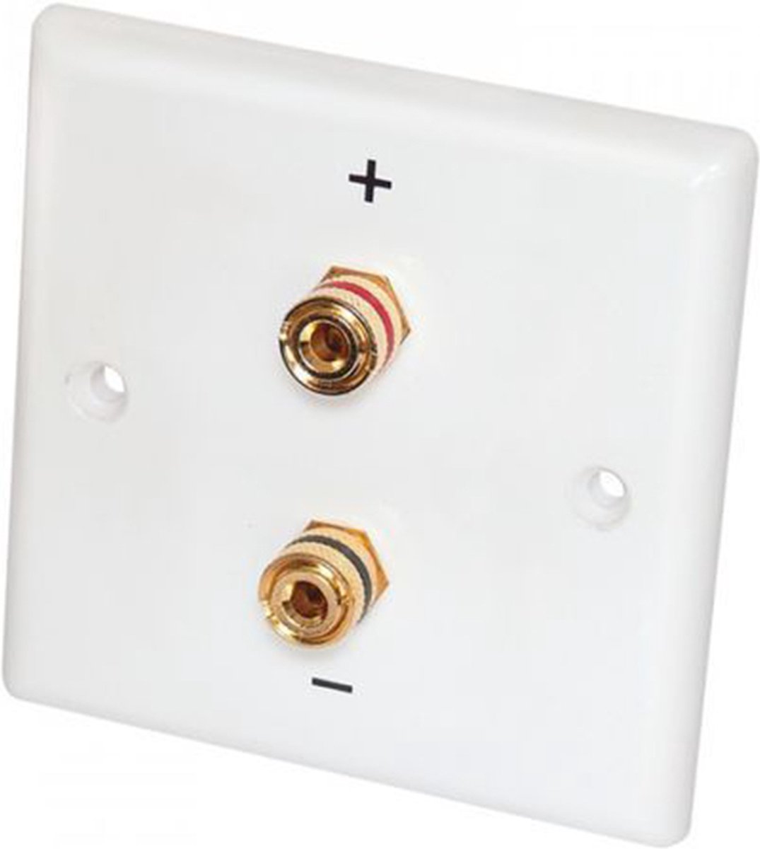 Dynavox Luispreker wandplaat - 1-voudig - Verguld - 85x85mm - Wit