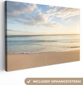 Tableau sur toile 180x120 cm - Décoration murale Plage - Water - Nuages - Décoration murale salon - Décoration chambre à coucher - Accessoires de chambre - Tableaux sur toile