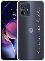 Cazy Hoesje geschikt voor Motorola Moto G54 5G La Vie Est Belle