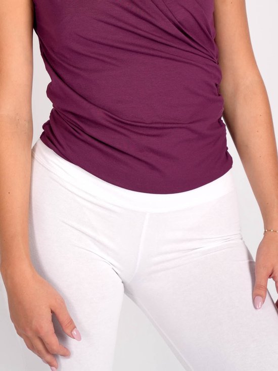 Namastae® Yoga legging dames hoge taille - Yogabroek - Licht uiteenlopend - Wit - Maat 38 (L) van Namastae — afbeelding 2