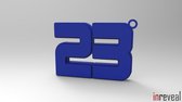 Sleutelhanger '23' Alexander Albon (Formule 1) - 47x34x5 mm - Blauw (mat)