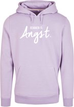 Wintersport hoodie lila S - Remmen is angst - wit - soBAD. | Foute apres ski outfit | kleding | verkleedkleren | wintersporttruien | wintersport dames en heren