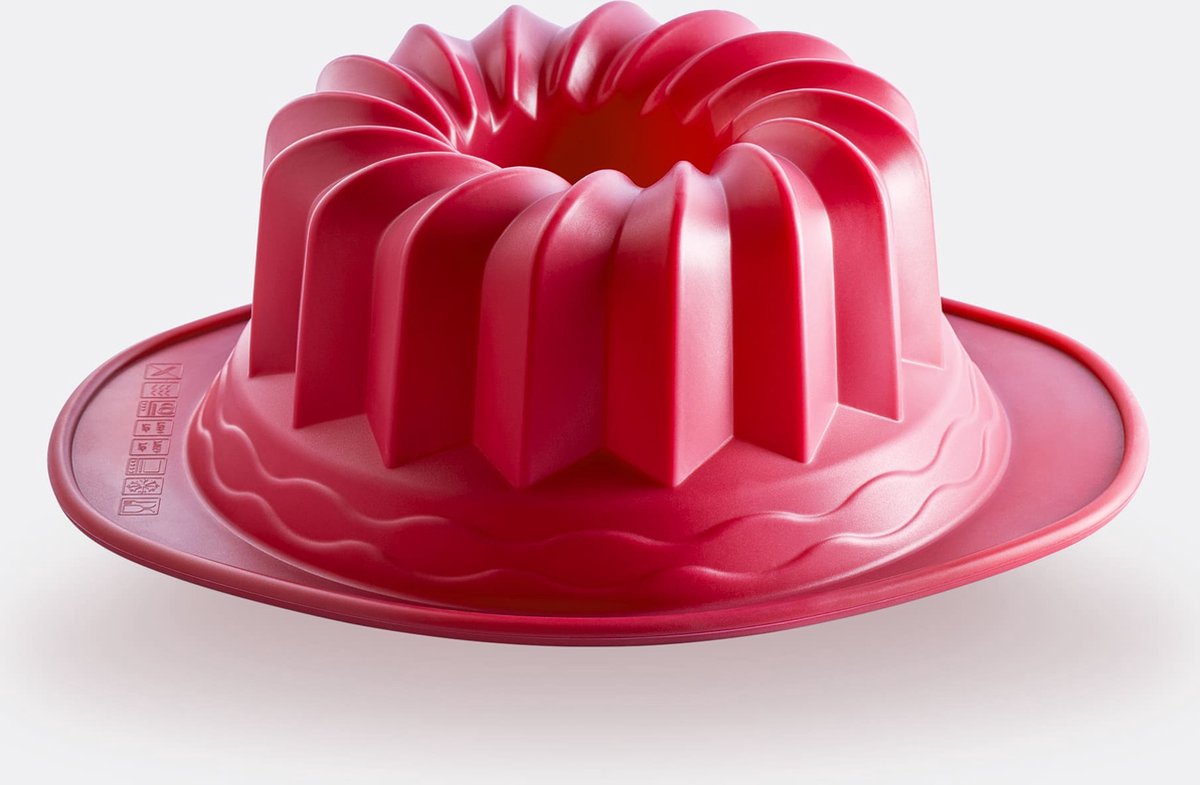 Coox - Siliconen Tulband Cakevorm met handvaten - 24 x 10 cm