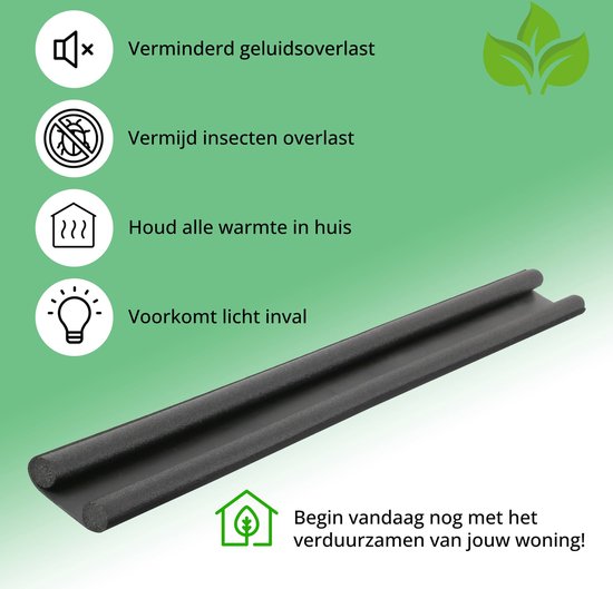 Stormguard 05SR033010MBL EPDM 'E' Profiel Zelfadhesief Rubber Tochtstopper 10M Zwart