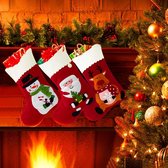 Kerstkous, kerstdecoratie, kerstcadeautasje, suikerzak, kerstboomdecoratie, 6 stuks, borduursokken, decoratie, kerstkous, een echte klassieker